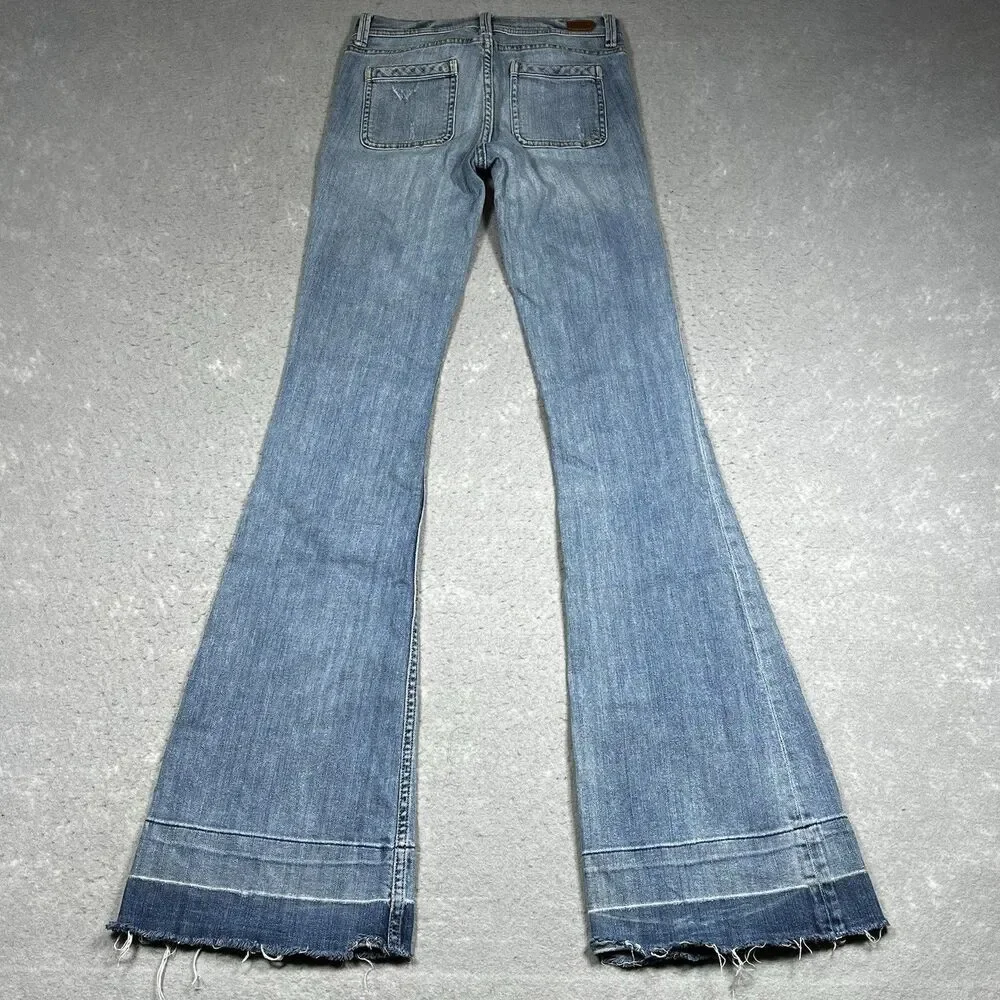 Vintage Dittos Women's Size 25 Flare Mid Rise Medium Wash Stretch Jeans Denim - Picture 8 of 13